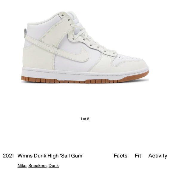 Women’s Nike Dunks Hightop in “Sail Gum” - Picture 1 of 4